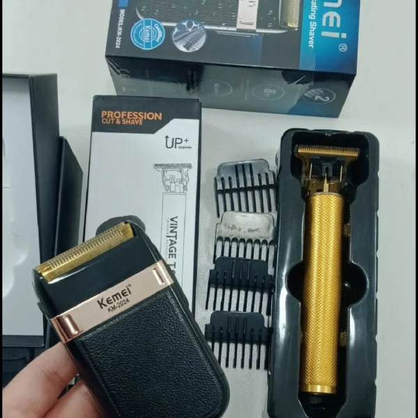 Pack tondeuse t9 vintage + rasoir kemei