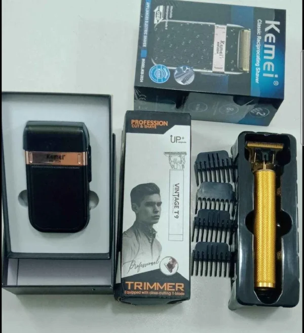 Pack tondeuse t9 vintage + rasoir kemei