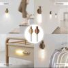 Applique mural LED en bois multi fonctionne rechargeable