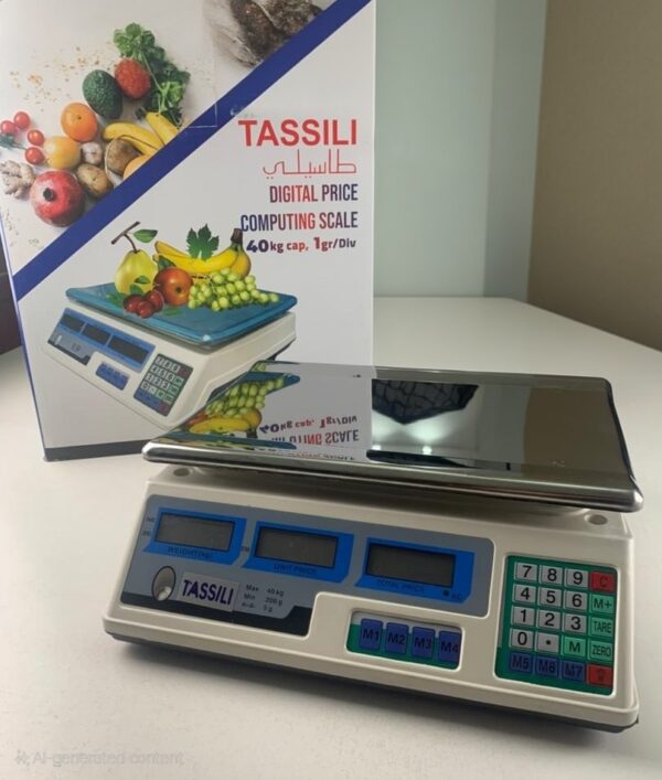 Balance électronique Tassili 40 KG batterie rechargeable en acier inoxydable