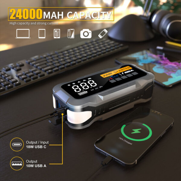 Compresseur De Voiture Avec Booster Batterie