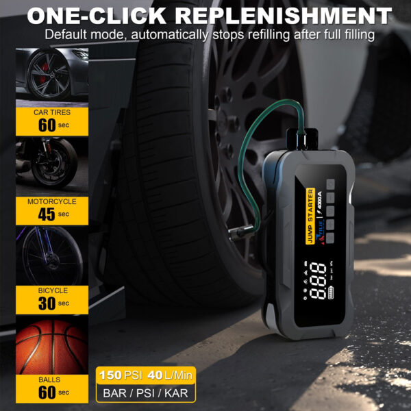 Compresseur De Voiture Avec Booster Batterie
