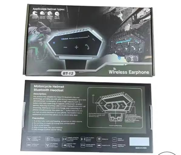 Écouteurs Bluetooth pour Casque de Moto BT-12