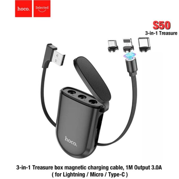 HOCO S50 Treasure box magnetic charging cable