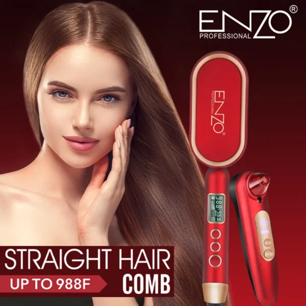 Kit Enzo Rouge Brosse lissante + extracteur de points noir