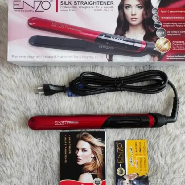 Lisseur avec affichage led SILK STRAIGHTENER ENZO EN-3119 rouge