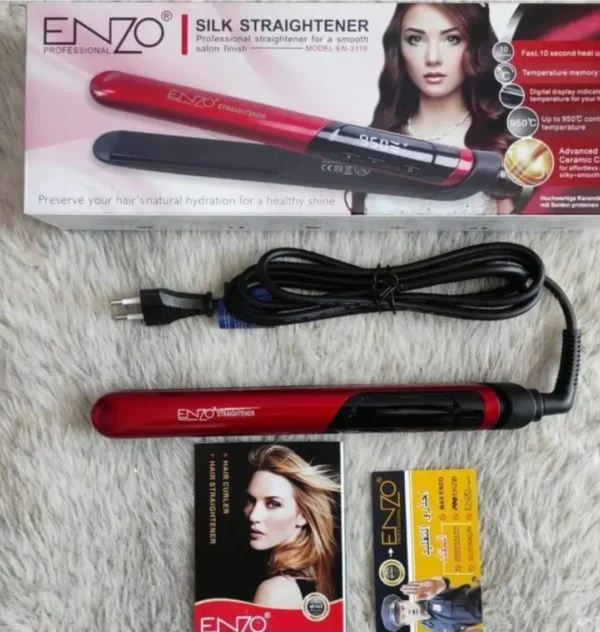 Lisseur avec affichage led SILK STRAIGHTENER ENZO EN-3119 rouge