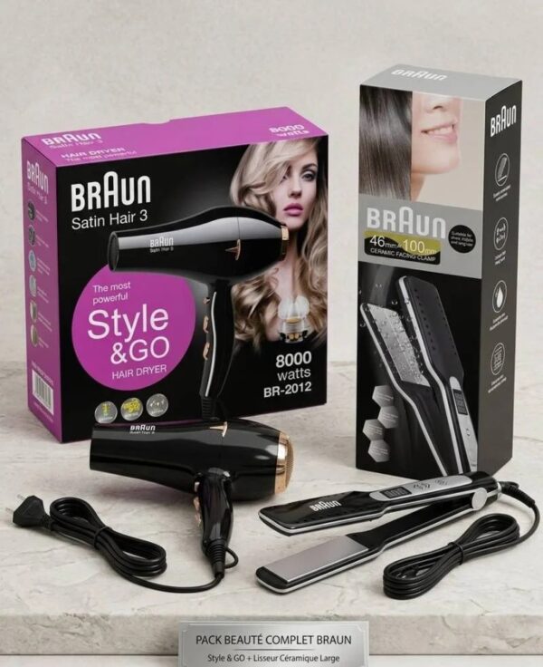 Pack Braun Lisseur noir + Sechoir