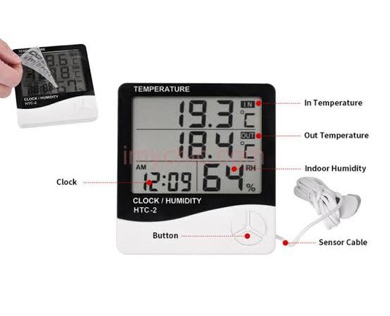 Thermomètre intérieur et extérieur avec alarm HTC-2 Thermomètre intérieur et extérieur avec alarm HTC-2