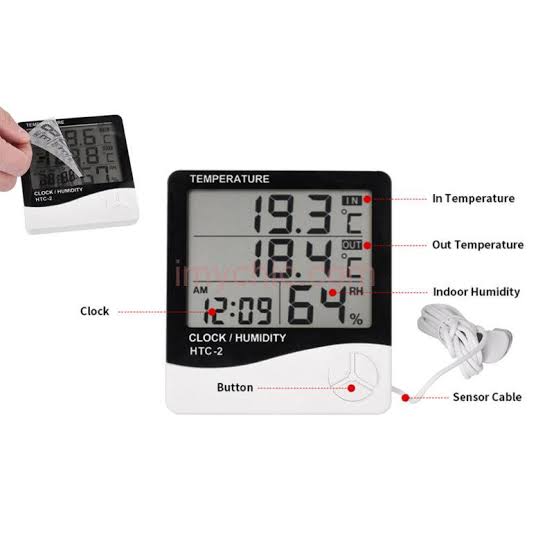 Thermomètre intérieur et extérieur avec alarm HTC-2