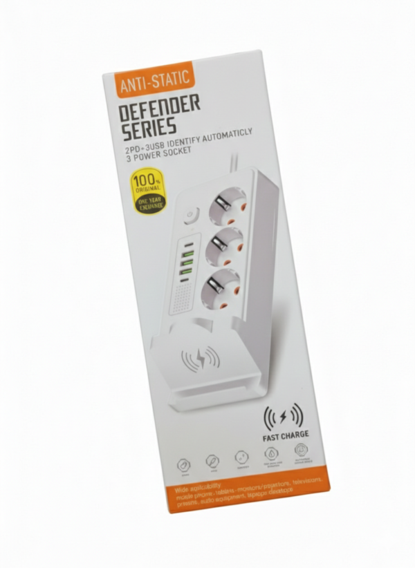 Triplette avec chargeur sans fil 3 Socket 3 mètres