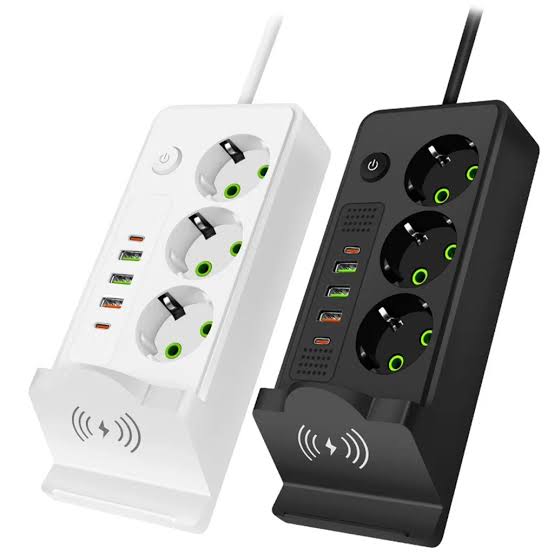 Triplette avec chargeur sans fil 3 Socket 3 mètres