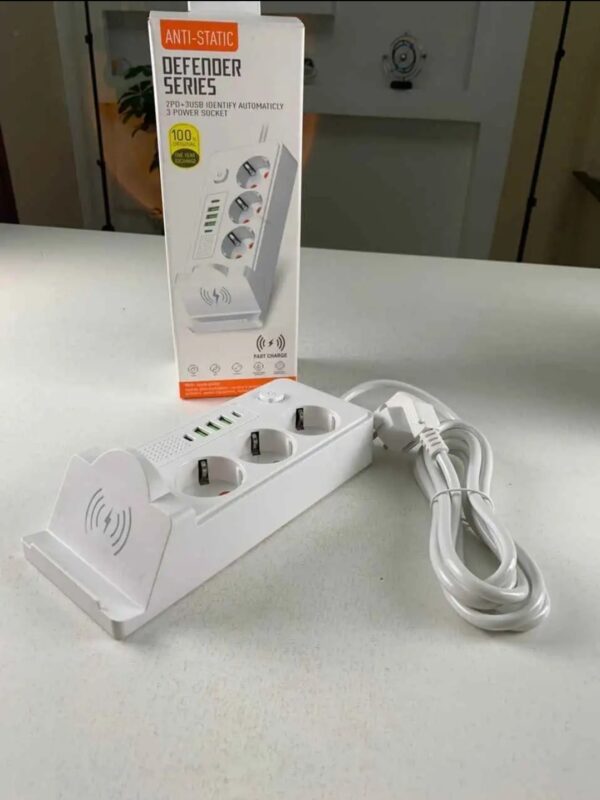 Triplette avec chargeur sans fil 3 Socket 3 mètres