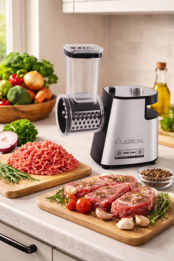 6in1 Hachoir viande + râpé électrique Lexical 1000W 6in1 Hachoir viande + râpé électrique Lexical 1000W