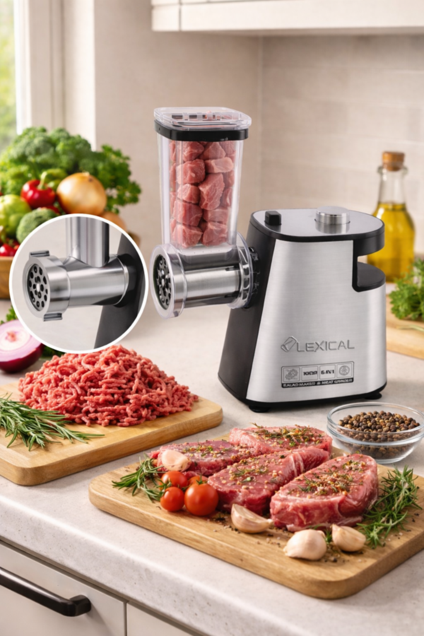 6in1 Hachoir viande + râpé électrique Lexical 1000W 6in1 Hachoir viande + râpé électrique Lexical 1000W