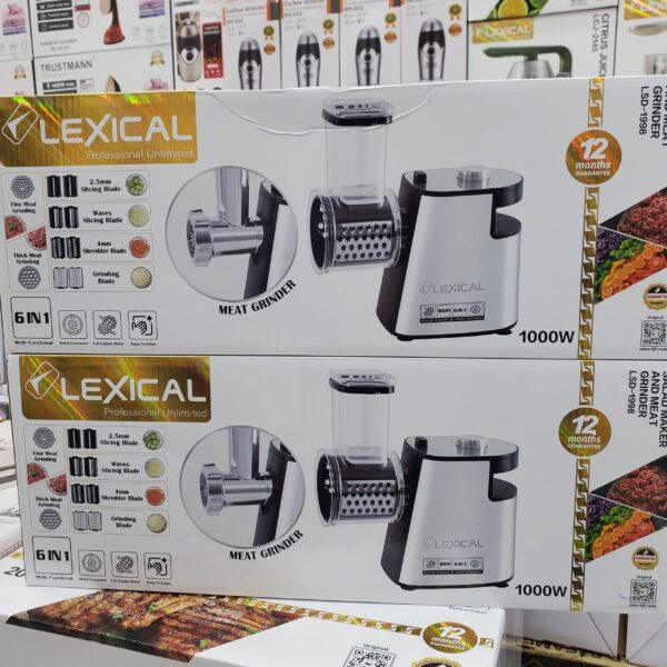 6in1 Hachoir viande + râpé électrique Lexical 1000W 6in1 Hachoir viande + râpé électrique Lexical 1000W