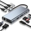 Adaptateur HUB 11 en 1 USB-C to HDMI + RJ45 + Type-C Adaptateur HUB 11 en 1 USB-C to HDMI + RJ45 + Type-C