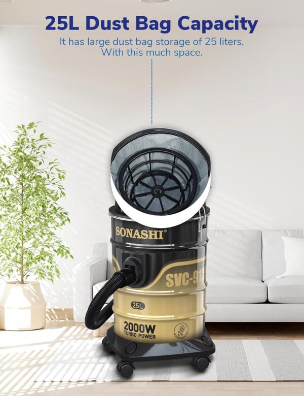 Aspirateur Sonashi 2400W 25L SVC-9125C