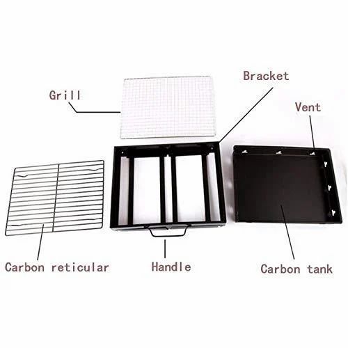 Barbecue en Acier Noir Portable BBQ