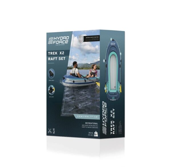 Bestway 61153 Bateau Trek X2 raft set pompe+rames 232 ×118cm 250kg Bestway 61153 Bateau Trek X2 raft set pompe+rames 232 ×118cm 250kg