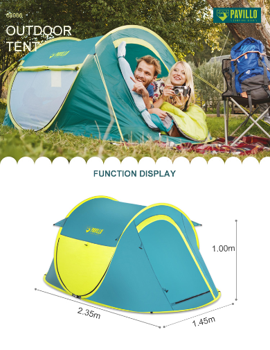 Bestway 68086 Tente De Randonnée 2 Personnes Bestway 68086 Tente De Randonnée 2 Personnes