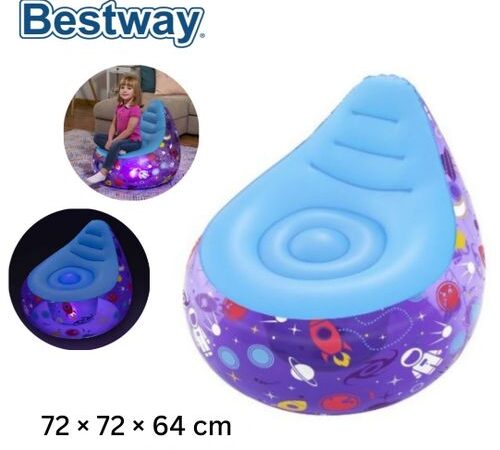 Chaise gonflable avec lumière LED Kosmos 72 x 72 x 64cm Bestway 75122 Chaise gonflable avec lumière LED Kosmos 72 x 72 x 64cm Bestway 75122