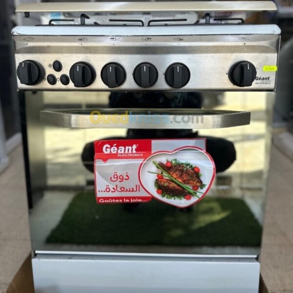 Cuisinière 4 Feux Inox Géant Italiano Ventiler