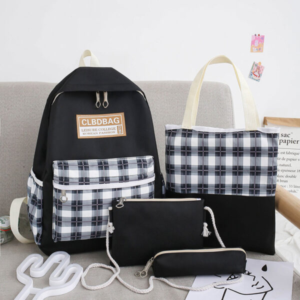 Ensemble de sacs d’école Kawai pour adolescents 4Pcs CLBD V4 Noir Ensemble de sacs d’école Kawai pour adolescents 4Pcs CLBD V4 Noir