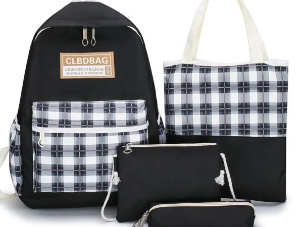 Ensemble de sacs d’école Kawai pour adolescents 4Pcs CLBD V4 Noir Ensemble de sacs d’école Kawai pour adolescents 4Pcs CLBD V4 Noir