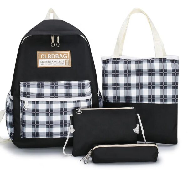 Ensemble de sacs d’école Kawai pour adolescents 4Pcs CLBD V4 Noir Ensemble de sacs d’école Kawai pour adolescents 4Pcs CLBD V4 Noir