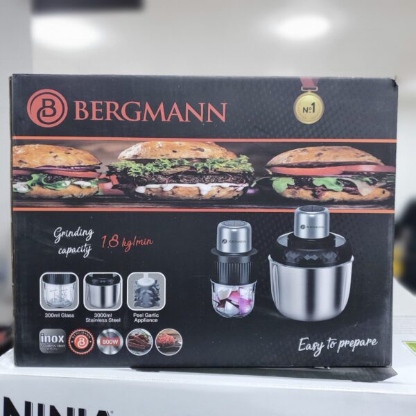 Hachoir inox 3en1 800W Avec 02 Bol Bergmann BC3000 Hachoir inox 3en1 800W Avec 02 Bol Bergmann BC3000