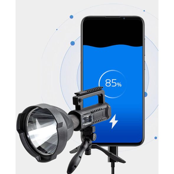 Lampe Torche W590 Rechargeable Avec Power Bank et Trépied