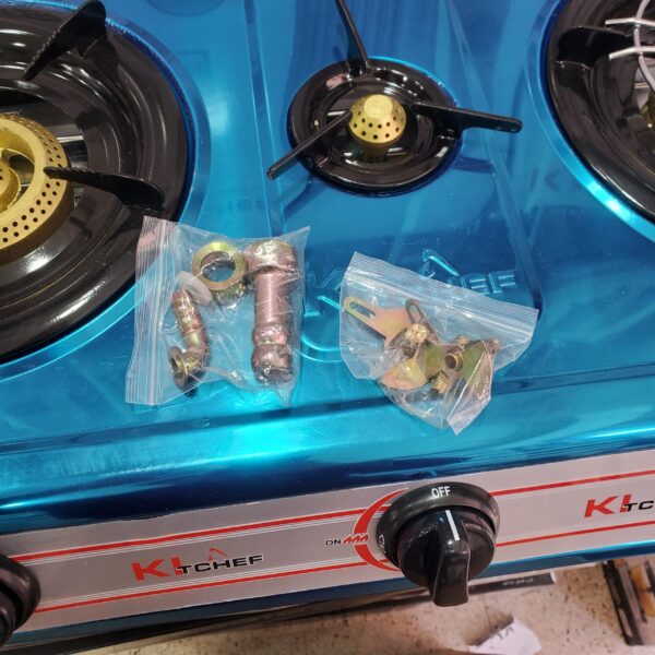 Rechaud 3 feux inox Kitchef Gaz ville + butane S309 Rechaud 3 feux inox Kitchef Gaz ville + butane S309