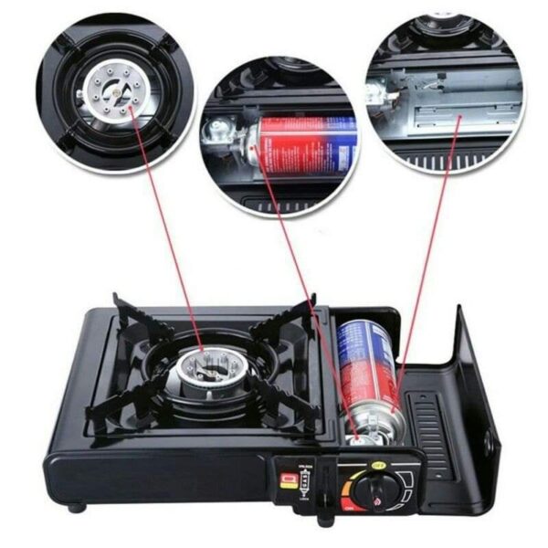 Réchaud à gaz portable + 2 bouteilles (de gaz) Réchaud à gaz portable + 2 bouteilles (de gaz)