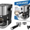 SONASHI Cafetière mini model 15Bars Capacité 1.L 850W SCM-4963 SONASHI Cafetière mini model 15Bars Capacité 1.L 850W SCM-4963