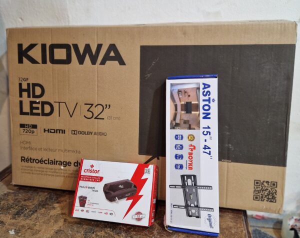 tv Kiowa 32 + Démo cristor th500 +Support tv Kiowa 32 + Démo cristor th500 +Support