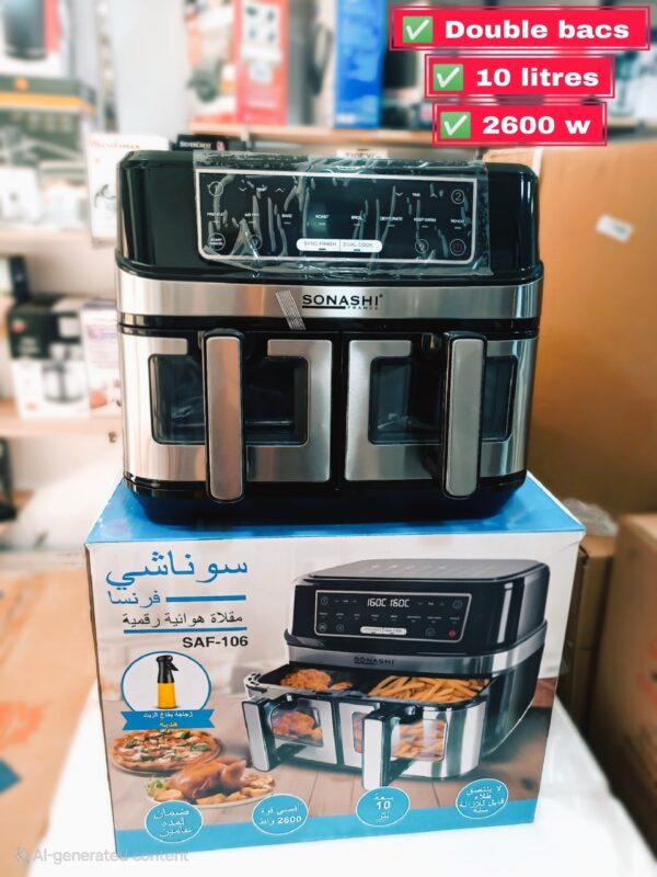 Air fryer Sonashi SAF-106 Double bacs Air fryer Sonashi SAF-106 Double bacs
