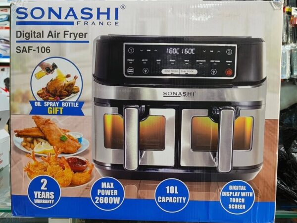 Air fryer Sonashi SAF-106 Double bacs Air fryer Sonashi SAF-106 Double bacs