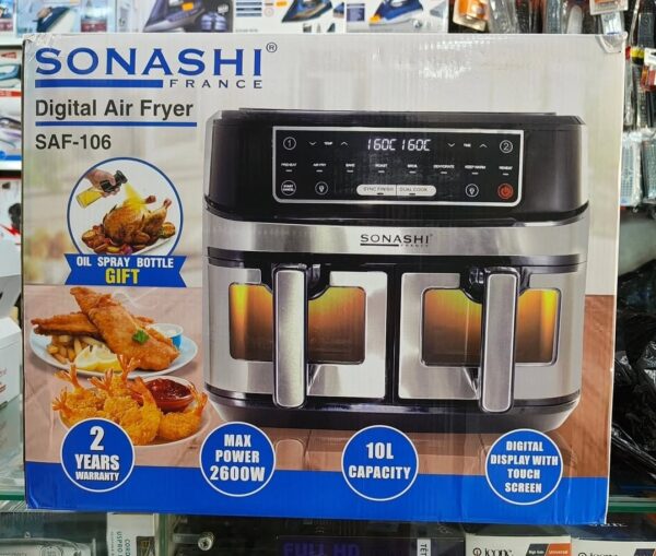 Air fryer Sonashi SAF-106 Double bacs Air fryer Sonashi SAF-106 Double bacs