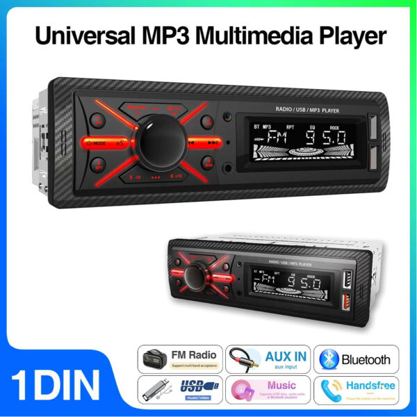 Autoradio MP3 Multimedia Player 1 DIN Bluetooth Autoradio MP3 Multimedia Player 1 DIN Bluetooth