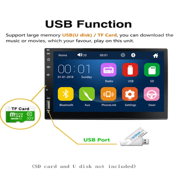 Autoradio MP5 G-555 avec CarPlay et Android Auto Autoradio MP5 G-555 avec CarPlay et Android Auto