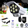 Caméra de surveillance factice avec projecteur LED solaire et détecteur de mouvement