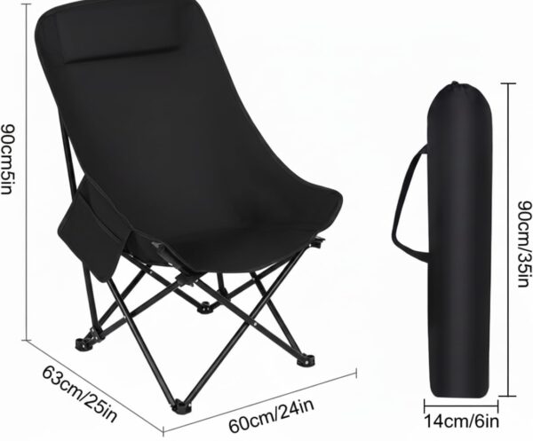 Chaise de Camping Pliante avec Dossier Réglable Chaise de Camping Pliante avec Dossier Réglable