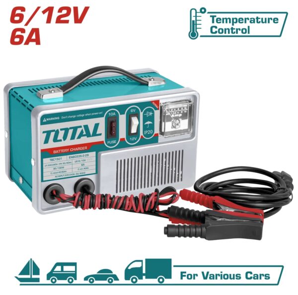 Chargeur de batterie 1224v TOTAL TBC1501 Chargeur de batterie 1224v TOTAL TBC1501