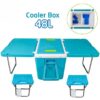 Ferdi Glacière Portative 48L Avec Table, 2 Chaise Ideal Pour Camping Ferdi Glacière Portative 48L Avec Table, 2 Chaise Ideal Pour Camping