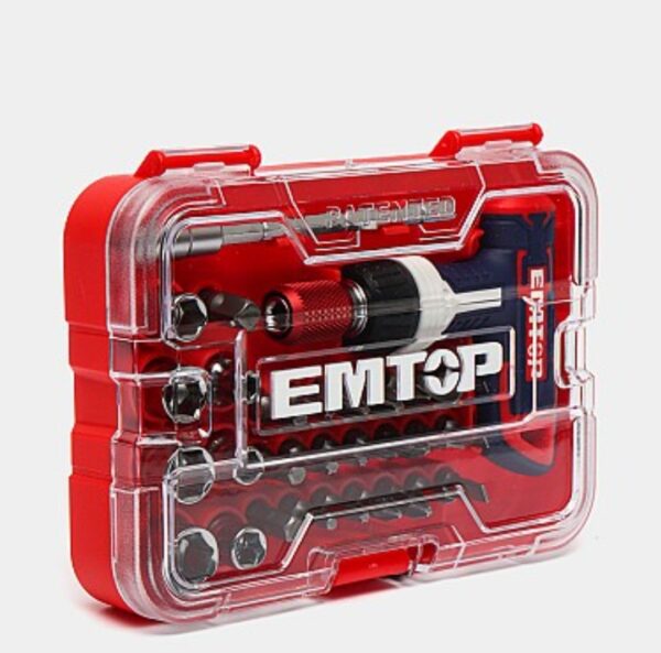 Jeu De Tournevis À Cliquet 31Pcs Emtop EBST03102 Jeu De Tournevis À Cliquet 31Pcs Emtop EBST03102