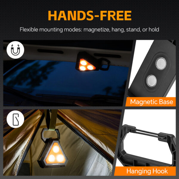 Lampe de Travail Portable pour Multi-usages Base Magnétique Rechargeable Lampe de Travail Portable pour Multi-usages Base Magnétique Rechargeable