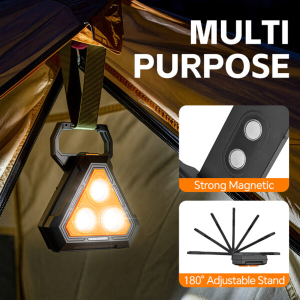 Lampe de Travail Portable pour Multi-usages Base Magnétique Rechargeable Lampe de Travail Portable pour Multi-usages Base Magnétique Rechargeable