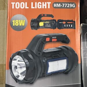 Lampe torche LED multifonction rechargeable 18W