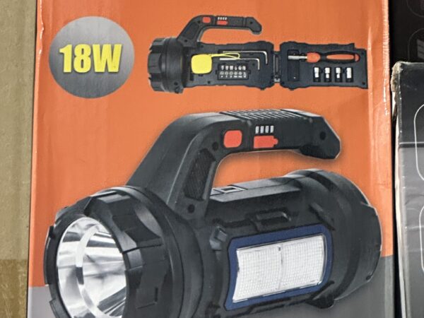Lampe torche LED multifonction rechargeable 18W Lampe torche LED multifonction rechargeable 18W